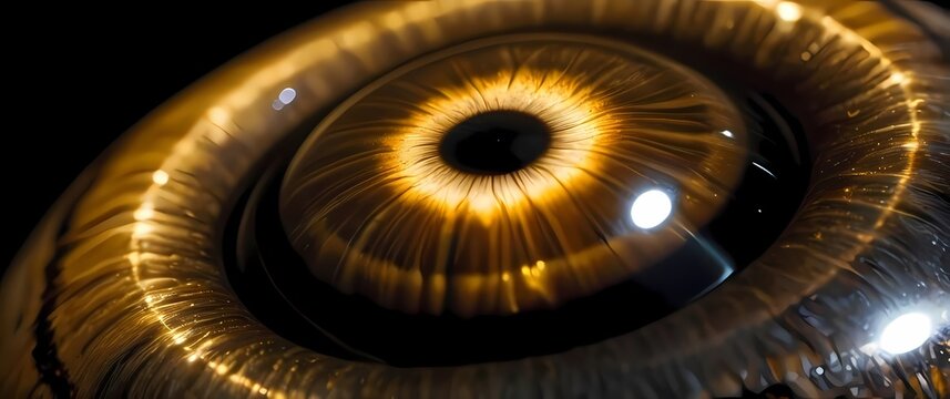 Closeup of a polished tigers eye stone with its golden chatoyant shimmer
