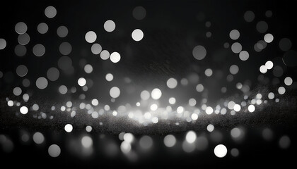 Abstract Black Background with Soft Bokeh Light Effect in Neutral Tones