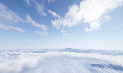 Majestic Himalayan snow-capped peaks, including Mount Everest, against a clear sky. Perfect minimalist backdrop with ample white space.