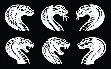 Fierce King Cobra Profile Graphic Artwork
