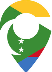Comoros Flag In Pin