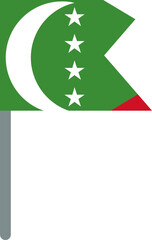 Comoros Flag On Crisp Corners