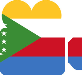 Comoros Flag on Documenrty icon