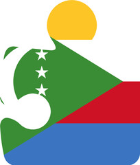 Comoros flag on Puzzle icon