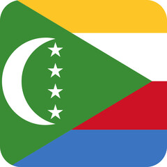 Comoros Flag Square Icon