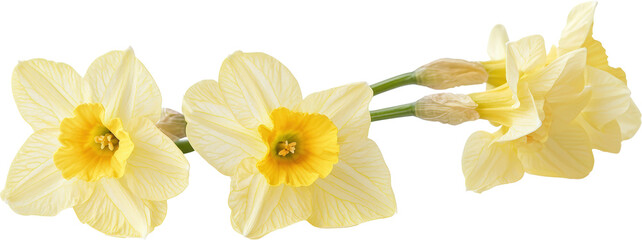 Fototapeta premium Elegant yellow daffodils in full bloom