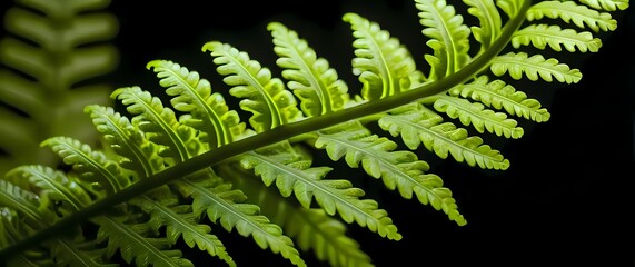 Macro shot of a fern frond unfurling into a spiral shape