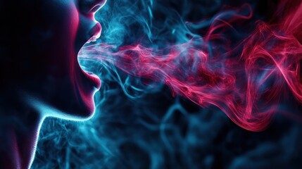 Abstract Portrait with Smoke