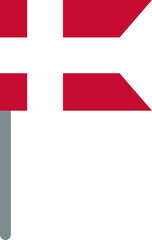 Denmark Flag On Crisp Corners