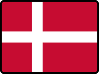 Obraz premium Denmark Flag Smooth rectangle icon