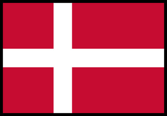 Naklejka premium Denmark Flag rectangle Icon