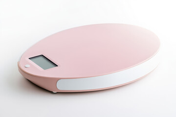 Modern Digital Kitchen Scale in Soft Pink Color with Clear LCD Display for Precise Measurement of Ingredients and Cooking Needs in Minimalist Style