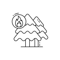 Forest fire vector icon