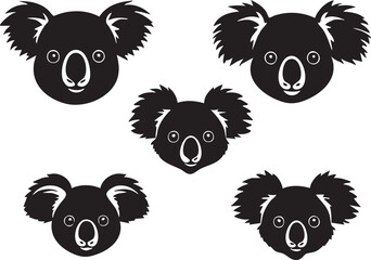 Adorable Koala Head Illustration for Animal Art
