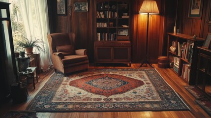 An Iranian carpet paired with a Christmas 