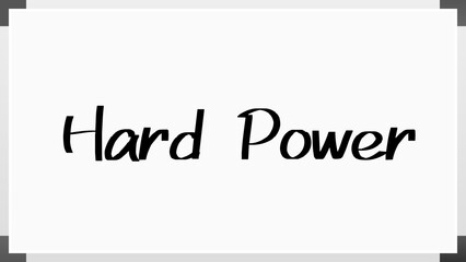 Hard Power のホワイトボード風イラスト