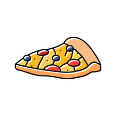 pizza fast food color icon vector. pizza fast food sign. isolated symbol illustration