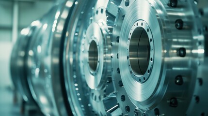 Precision Engineered Metal Components in Industrial Setting.