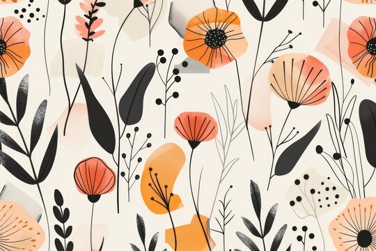 Floral patterns in minimalism
