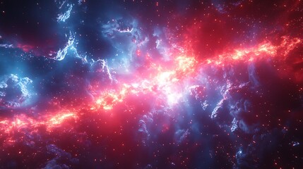 Abstract geometric explosion radiating powerful blue energy futuristic background