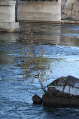 water flowing into the water