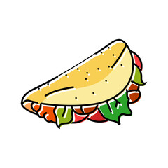 taco fast food color icon vector. taco fast food sign. isolated symbol illustration