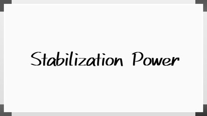 Stabilization Power のホワイトボード風イラスト