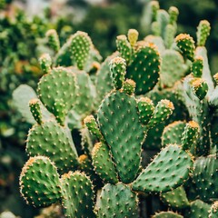 A Lush Green Cactus Garden: Prickly Pear Paradise