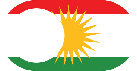Switch Off Icon of Iraqi kurdistan Flag