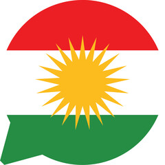 Chat Icon on Iraqi kurdistan Flag