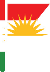 Iraqi kurdistan Flag Crisp Icon