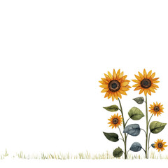 Watercolor Sunflowers, Floral Design | Watercolor illustrations