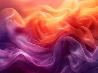Obraz premium Colorful silk fabric swirls create an abstract composition. Generative AI