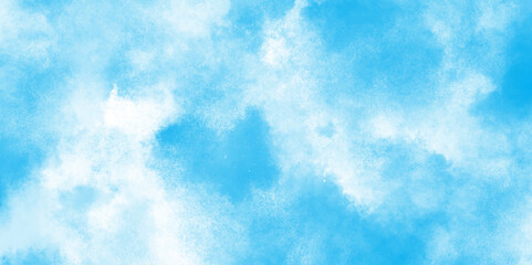 Abstract natural and shiny beautiful light blue cloudy sky, light sky or ocean blue watercolor abstract background, natural cloudy watercolor abstract painting background.
