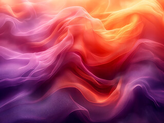 Fototapeta premium Colorful silk fabric swirls create an abstract composition. Generative AI