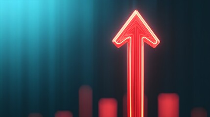 Upward trend analysis business data visualization graphical representation digital environment abstract viewpoint growth concept