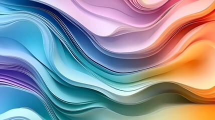 Abstract Three-Dimensional Background with Vibrant Gradients