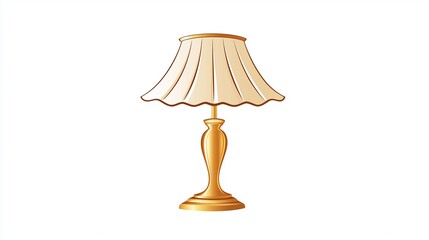 Obraz premium Bedside lamp 2D logo on a white background