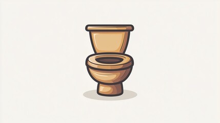 Modern toilet 2D logo on a white background