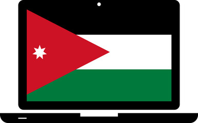 Jordan Flag in Laptop