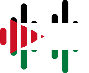 Jordan flag on Audio Wave icon