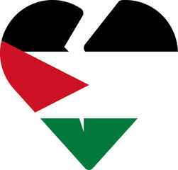 Jordan Flag On Broken Heart Icon