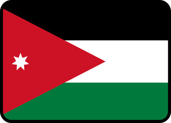 Jordan Flag Rounded Rectangle Icon