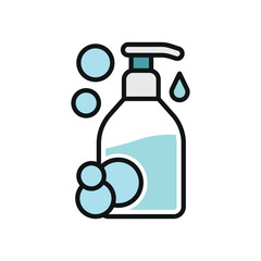 Liquid soap icon features clean lines and elegance, enhancing any digital concept.