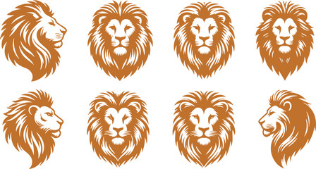 Rustic Lion Silhouette for Tribal Designs
