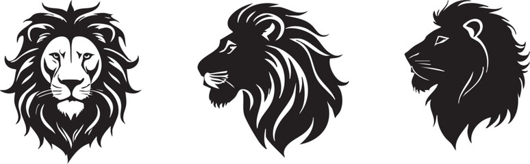 Fototapeta premium Fierce Lion Head Logo Template 