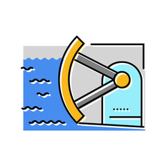 spillway gates hydroelectric power color icon vector. spillway gates hydroelectric power sign. isolated symbol illustration