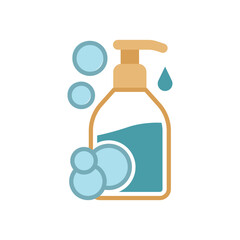 Liquid soap icon features clean lines and elegance, enhancing any digital concept.