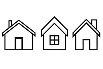 Home icon set vector.