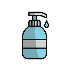 Liquid soap icon features clean lines and elegance, enhancing any digital concept.